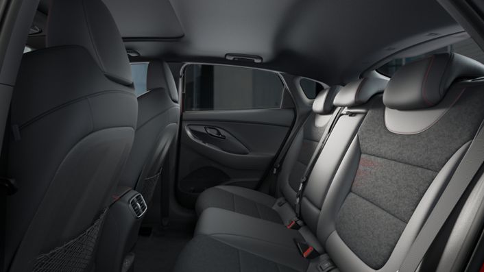 The back seats of a car

Description automatically generated